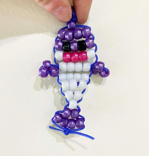 Beaded Baby Shark Keychain